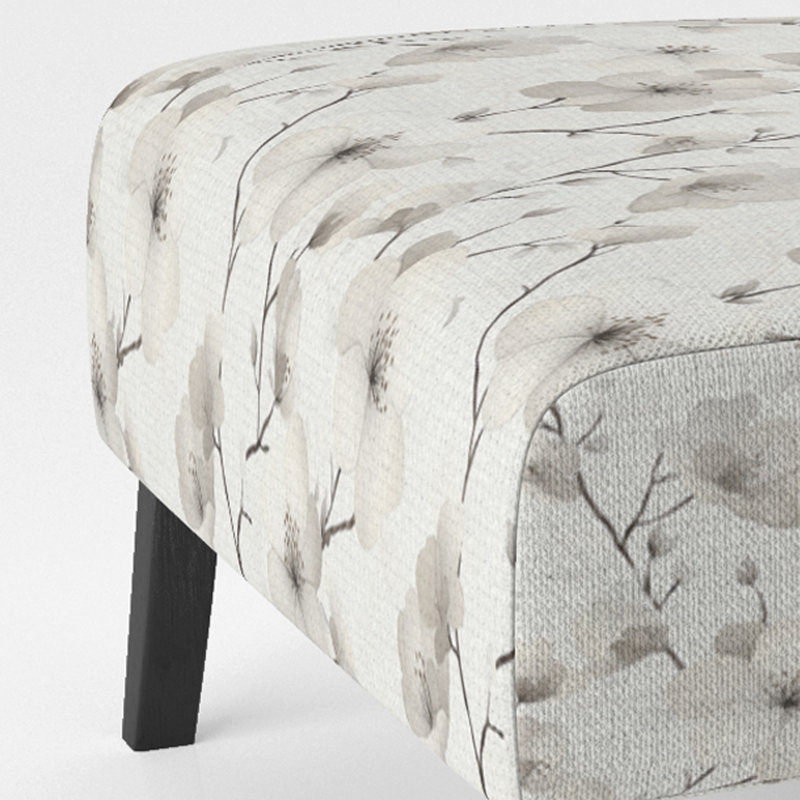 Fauteuil de chambre Floral, Pantoufle sans accoudoirs