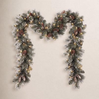Kamarli 108" Frosted Pre-Lit Garland