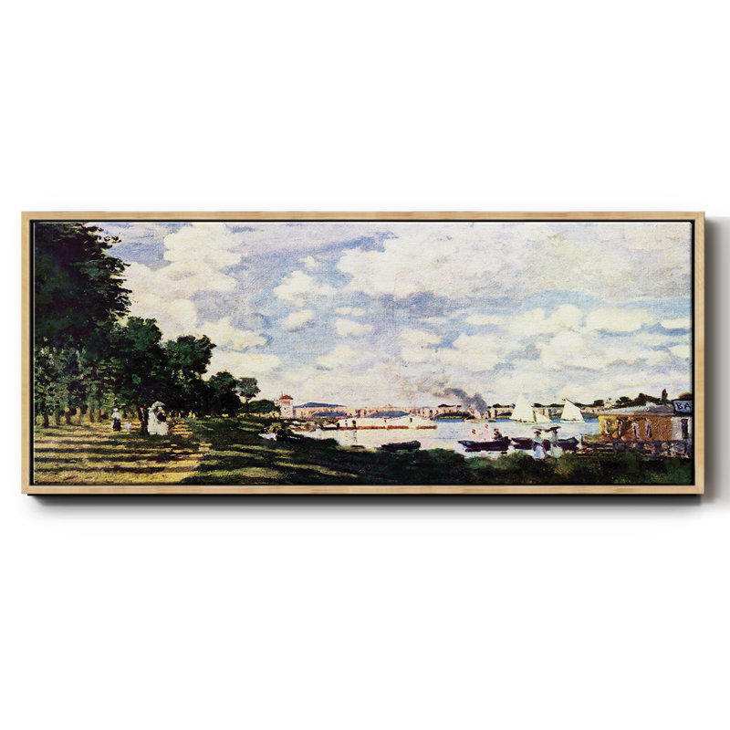 La seine près d'Argenteuil par Monet - Toile encadrée, H 8 po x l 20 po