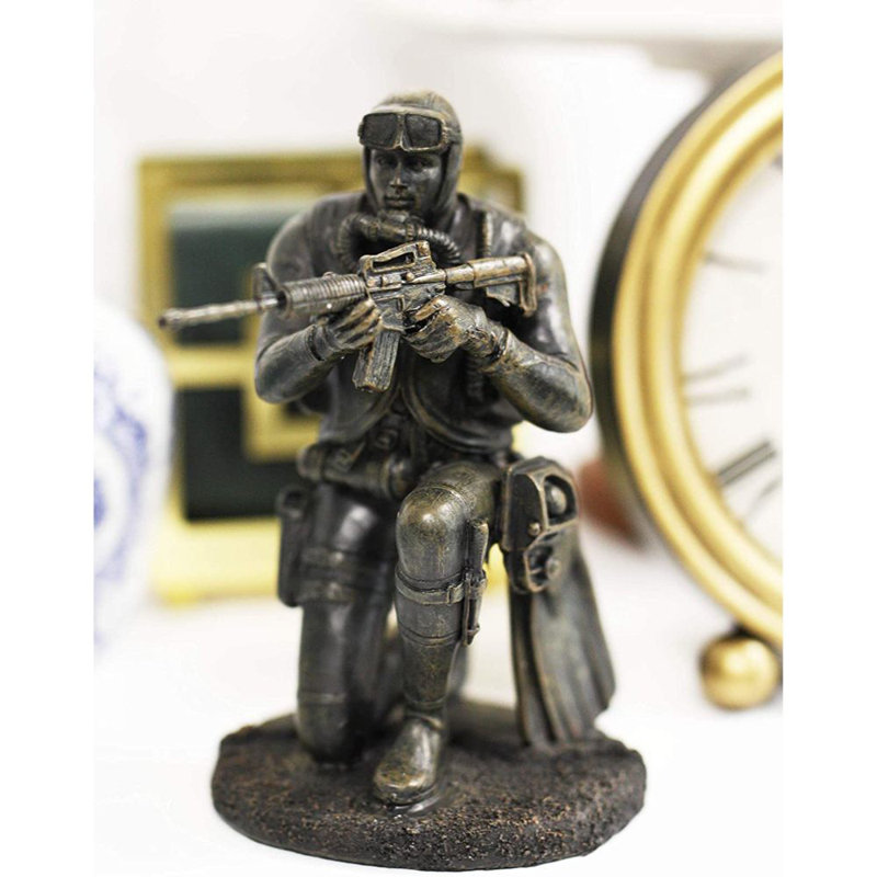 Soldat de battlefield agenouillant marine avec fusil Laga