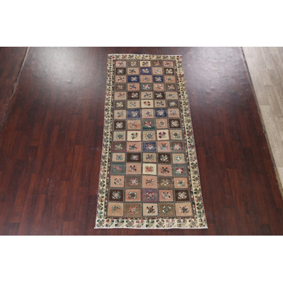 Osmel One-of-a-Kind 4'1'' X 9'2'' 1950s Runner Wool Area Rug in Multicolor