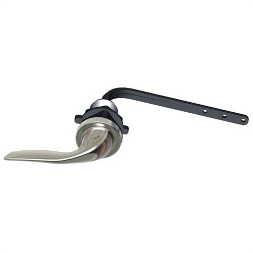 Poignée levier contemporaine pour réservoir d’accessoires, Nickel brossé
