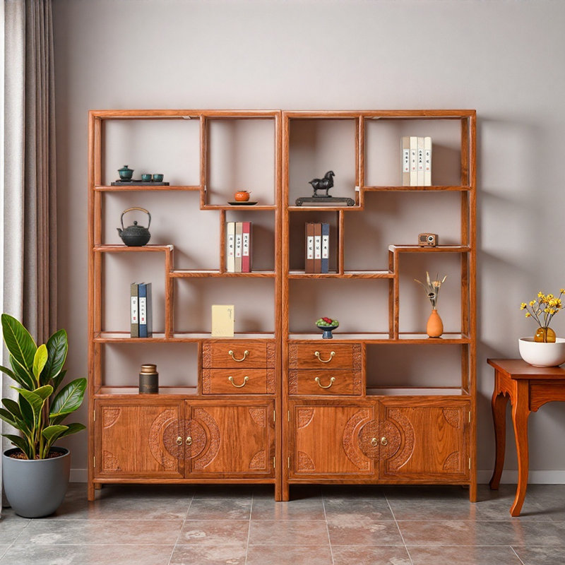 New Chinese Retro Minimalist Style Bookcase