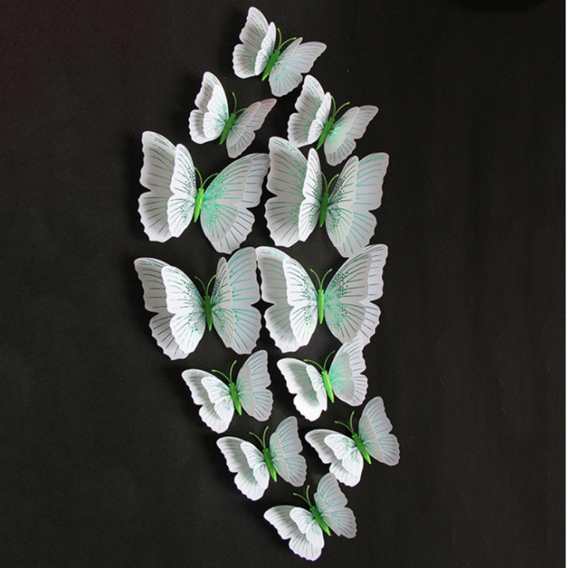 24 pcs 3D Butterfly Wall Decoration Removable Butterfly Decoration For Room Decoration Butterfly Decals Birthday Party Decoration Bedroom Butterfly Stickers Magnets
