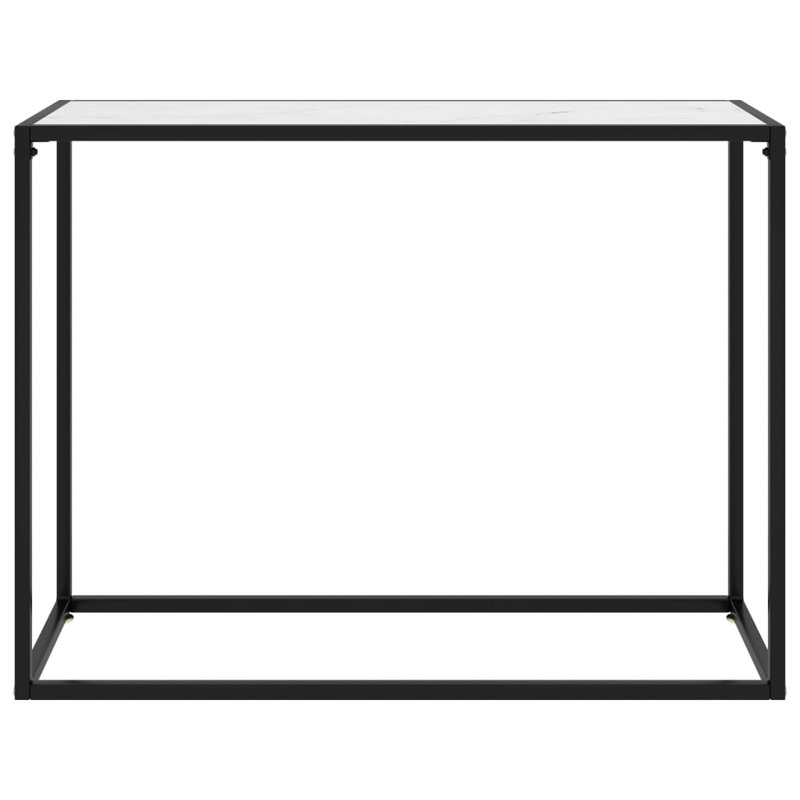Eunita Glass Top Console Table, 75 H x 100 W x 35 D cm, Transparent