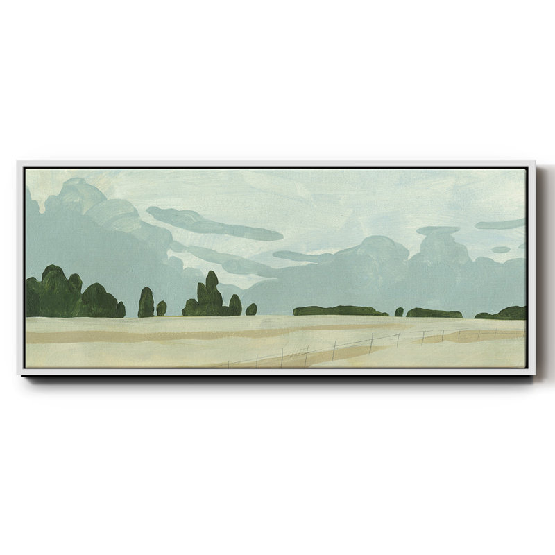 Farmland Study I- Framed Canvas, 20" H x 50" W