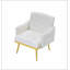 Fauteuil en velours avec pieds en métal-2059484688