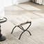 Chaise d'appoint moderne, douce et confortable avec repose-pieds, accoudoirs et poche latérale pour petits espaces-342832446