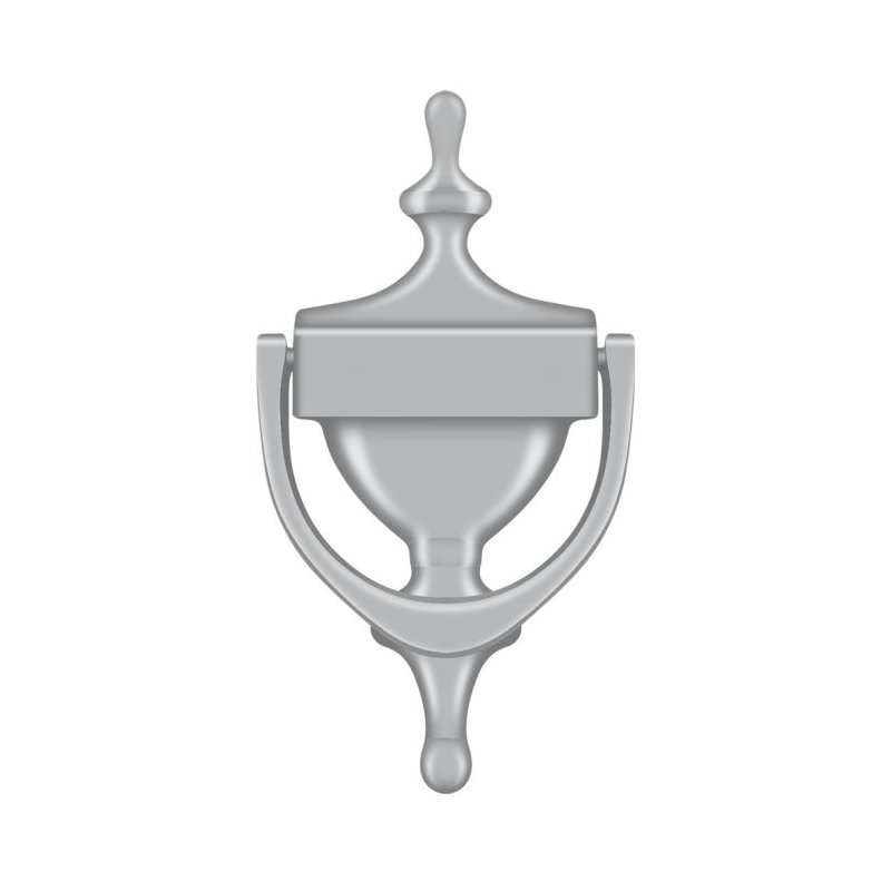 Victorian Brass Door Knocker, Brushed Chrome