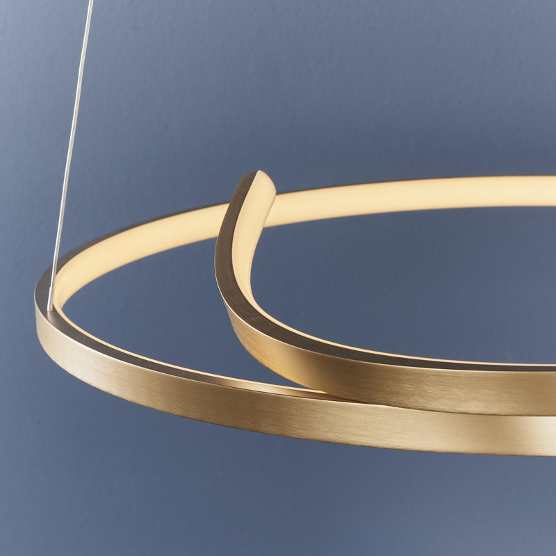 Porcelli 1 - Light LED Unique/Statement Pendant, Gold