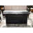 57In Outdoor Fireplace With Gas Propane Supply, 50000Btu Aluminum Fire Pit Table Lid & Glass, Rectangular Dinning For Garden Backyard Deck Patio, Hammered Black Purity, Use, Dining Touch,