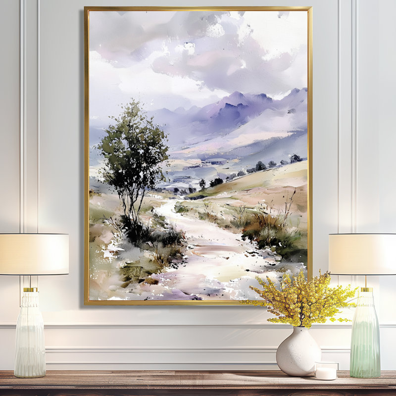 The Scottish Highlands - Royaume-Uni, art mural, H 20 po x l 12 po, Impression dans un cadre flottant sans passe-parto, Doré