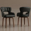 Fauteuil d'appoint pivotant en similicuir-130143430