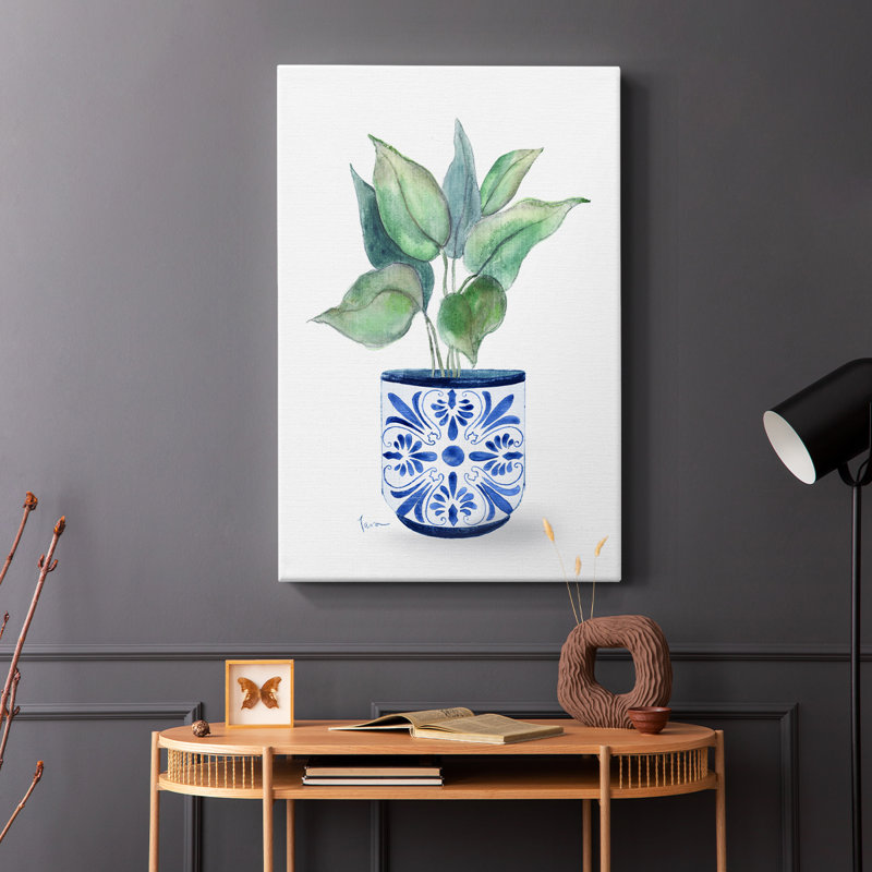 Plant chinoiserie I - galerie Cavas, H 12 po x l 8 po