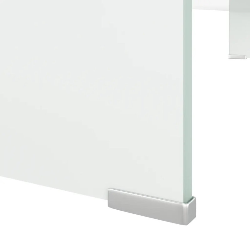 Wakeland TV Stand/Monitor Riser Glass, Transparent, 100cm