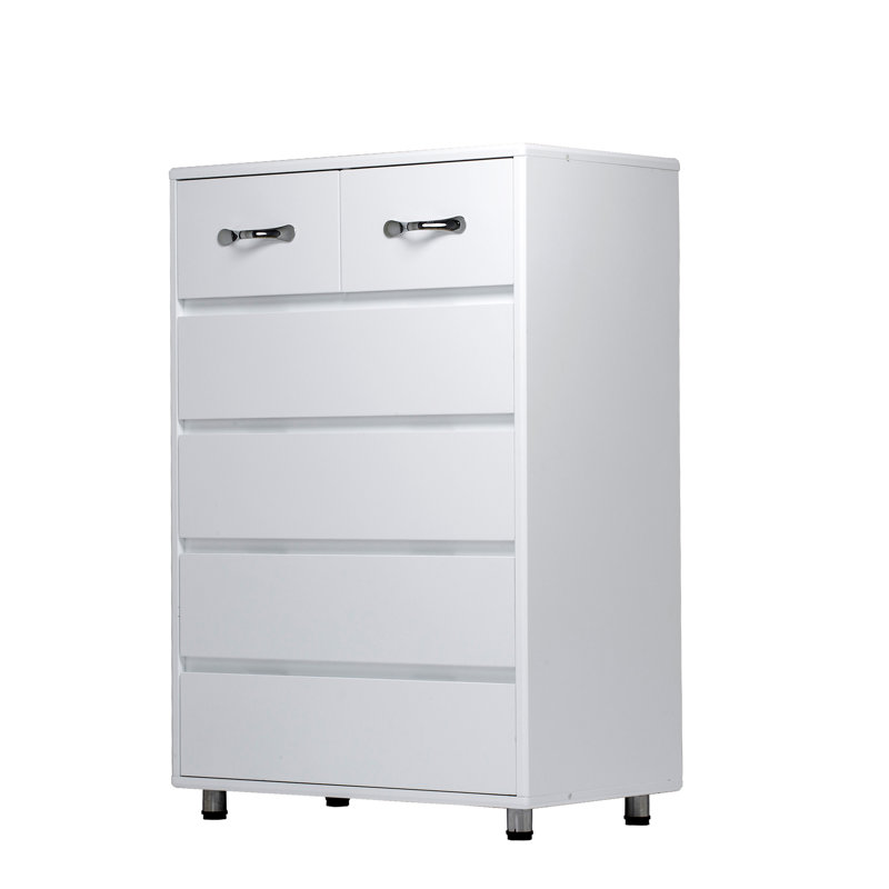Commode décorative 6 tiroirs, Blanc