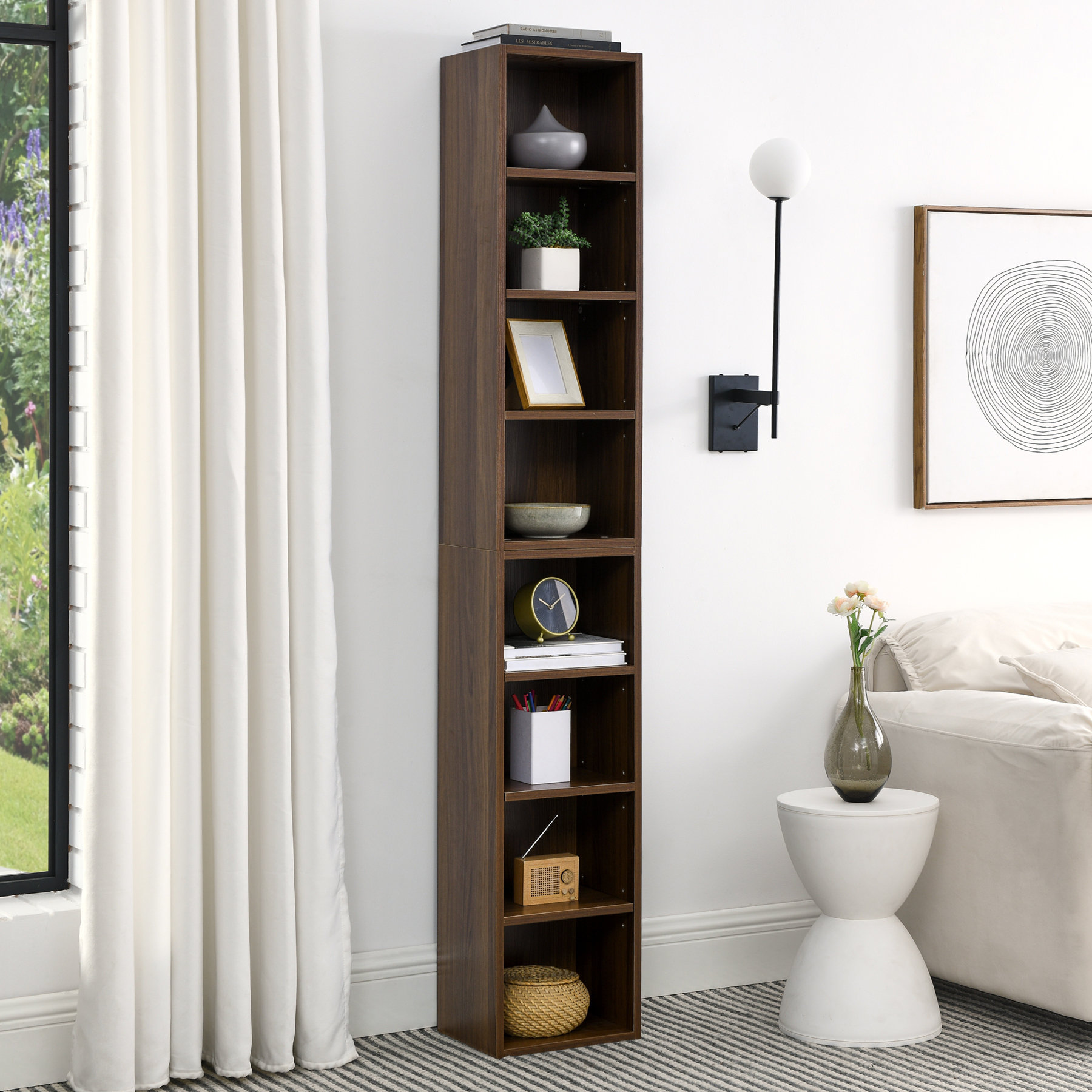 Ebern Designs 8-Tier Media Tower Rack | Wayfair