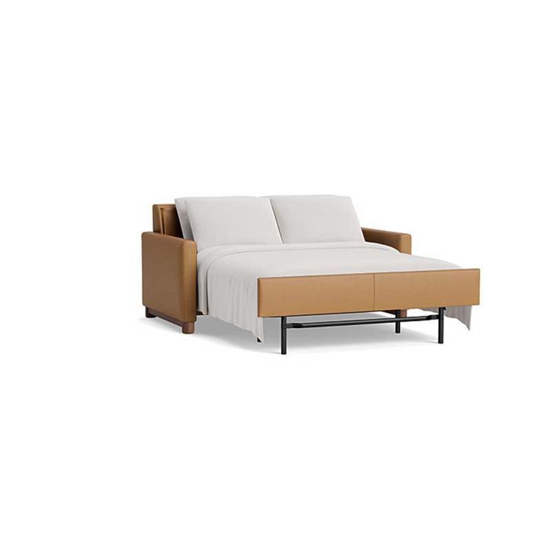 Reve Leather Sofa Bed (71"), Leather - Butterscotch