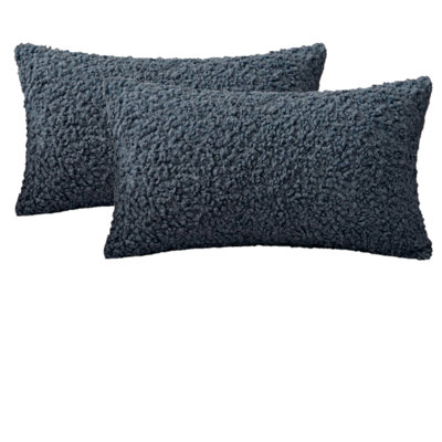 Set Of 2 Throw Pillow Faux Sheep Fur Cushion Covers