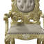 Fauteuil capitonné gris