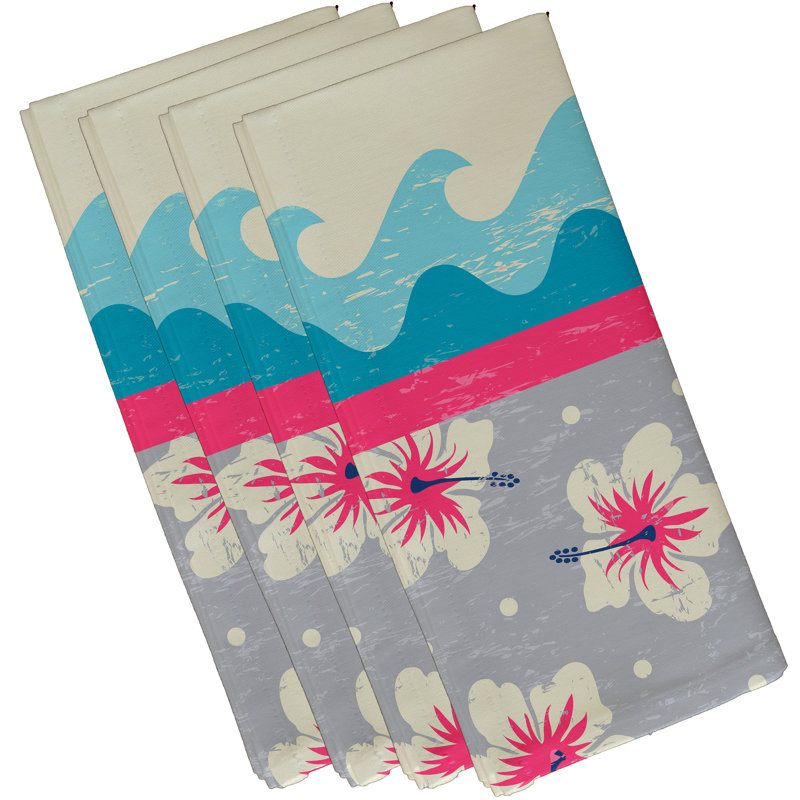Ensemble de serviettes 4 pièces Caire, Rose, L 18 po x L 18 po