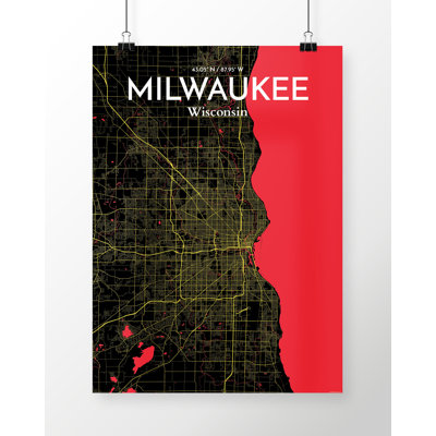 Milwaukee City Map - No Frame Print