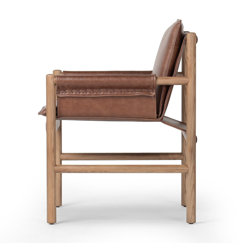 Kellis Leather Upholstered Arm Chair