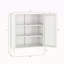 Armoire d'appoint 32 "en métal blanc