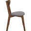 Fauteuils Mid-Century en noyer naturel et gris rembourrés (2 chaises de salle à manger avec revêtement (de 2) pour la chambre