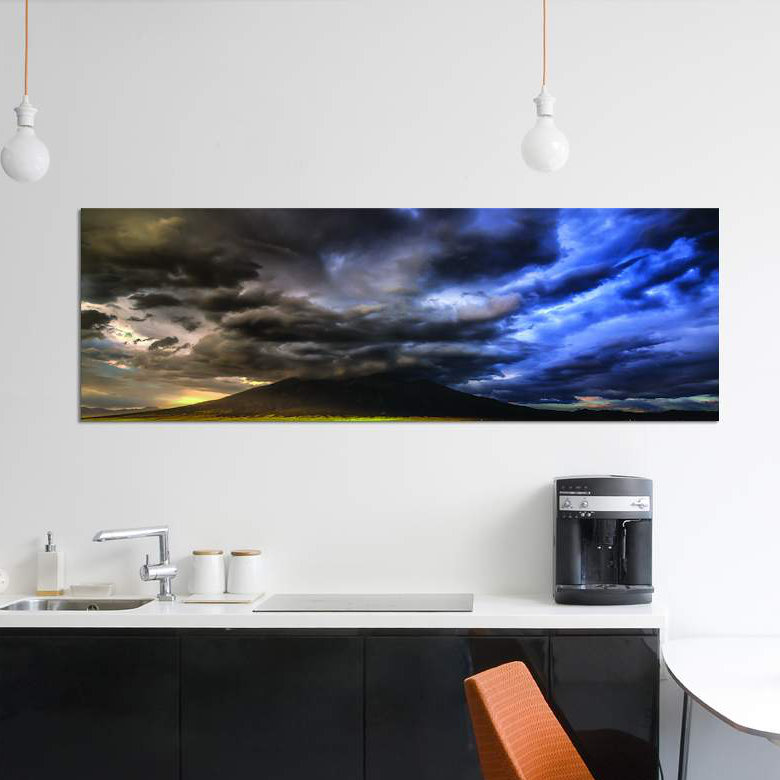 « tempête soudaine ! » "par bill sherrell, impression sur toile tendue, H 12 po x l 36 po x P 1,5 po, Toile tendue