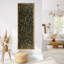 Abstrait motif de boucles d'olive organique foncé - grand art mural sur toile encadrée-184276015-184276002