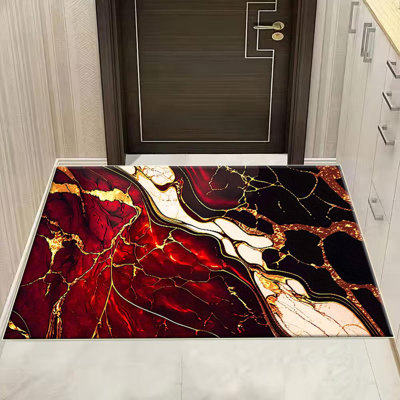 Marbled Pattern Area Rug, Soft And Lightweight, Suitable For All Seasons, Easy To Maintain And Easy To Clean, Machine Washable Carpet Floor Mat, Suitable For Living Room, Bedroom, Dining Room, Balcony, Hallway, Room Decor, Home Decor, Outdoor Decor