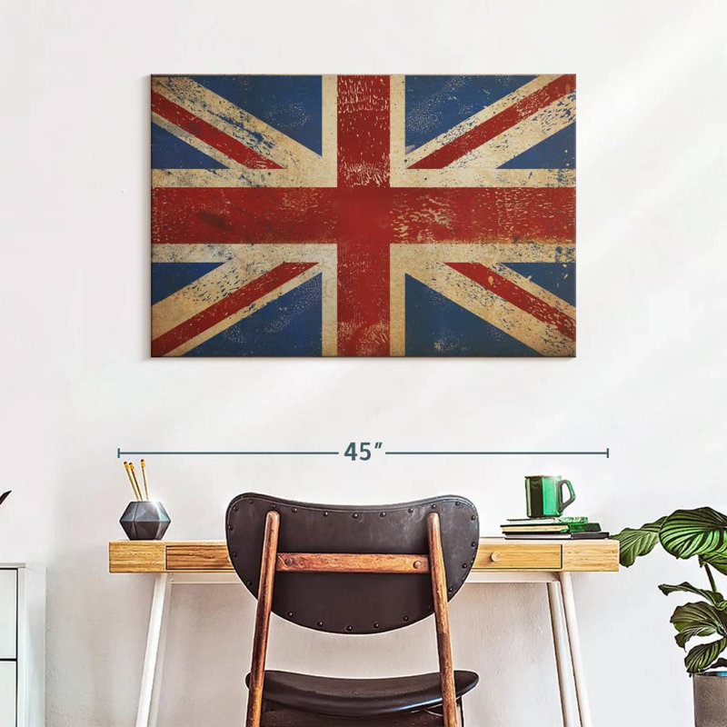 Borges Grunge Union Jack, H 26 po x l 39 po