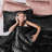 Felicia Black Crushed Velvet Quilted 4-Piece Full/Queen Duvet Set with Throw Pillow-742289620-742289621