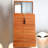 Orange Rectangular Solid Wood Jewelry Armoires