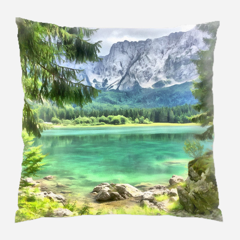 Coussin et insert Lauralee, Microsuède, Intérieur