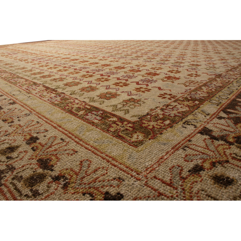 Distressed Homage Hand Knotted Wool Area Rug, Rectangle 12' x 15'