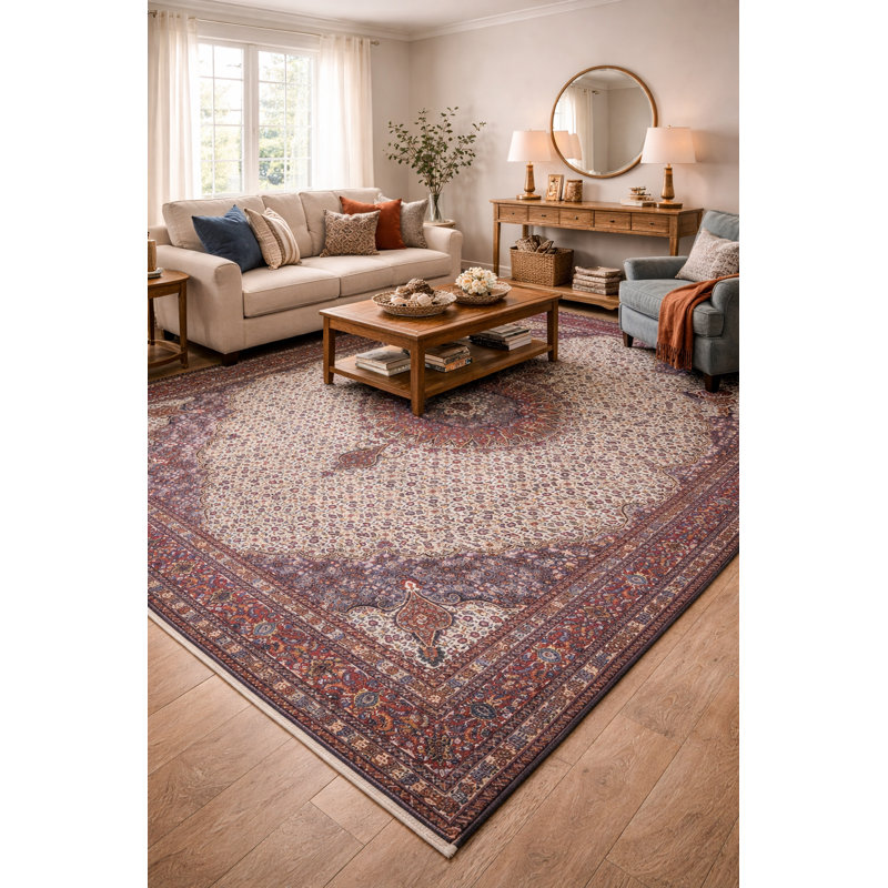 Tapis oriental crème rétro 9 x 12