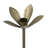 6.5X24X18.5" 9-Arm Decorative Gold Iron Candelabra With Floral Design