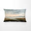 Coussin décoratif côtier - Coussin imprimé vert et gris « Après-midi de pluie côtière »-135799814