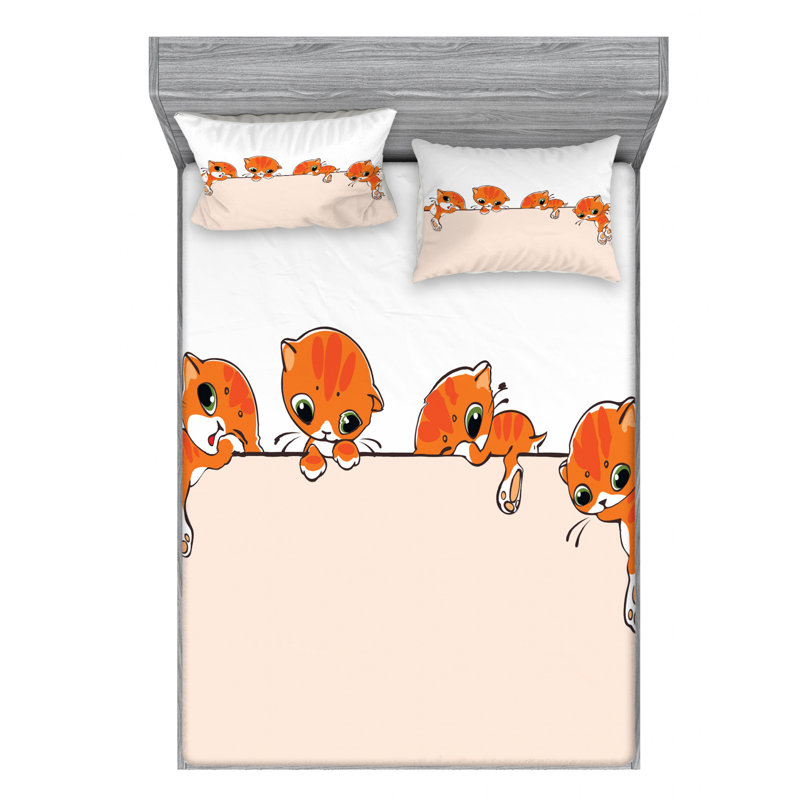 Microfiber Sheet Set, Queen Sheet Set with Fitted Sheet