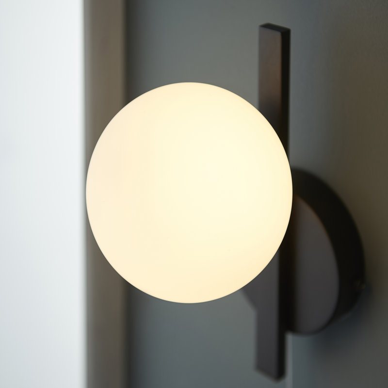 Spa 1-Light Bathroom Wall Light, Black