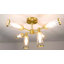 Cunningham 6-Light Satin Brass Semi Flush Mount