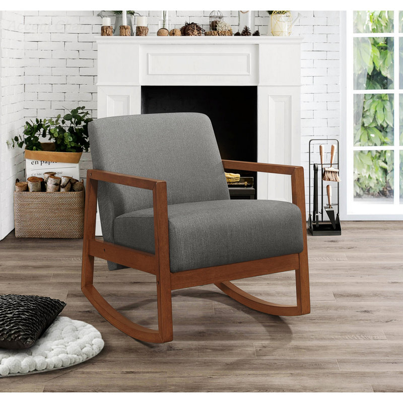 Chaise berçante Horae, Mélange de polyester gris