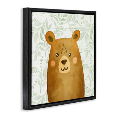 Cadre flottant Bear on Botanicals Whimsy, design par Kim Allen