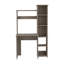 Ensemble de bureau 2 pièces, bureau Aramis avec bibliothèque Dozza, gris clair