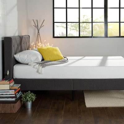 Ridley Upholstered Bed Frame with Button-Tufted Headboard