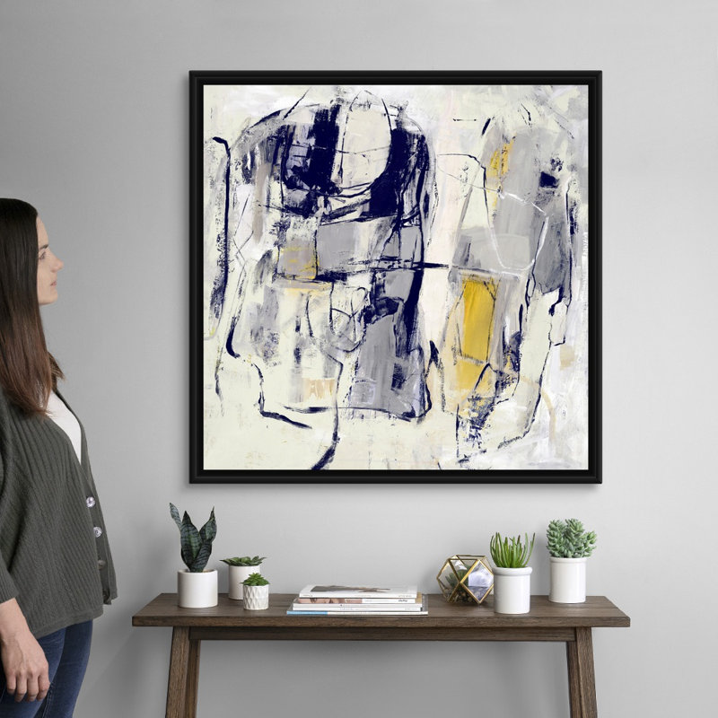 «Impressions importantes II» par Jodi Maas, reproduction d'art graphique sur toile, Cadre flottant noir