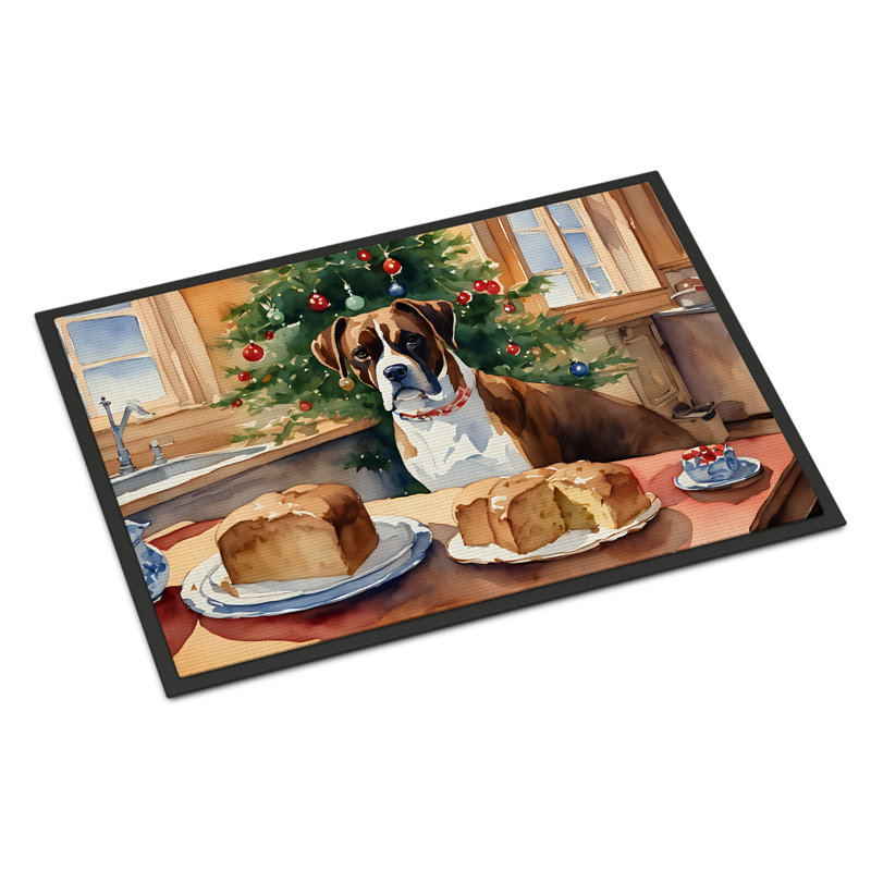 Paillasson Boxer Christmas Cookies DAC3748, L 18 po x L 27 po