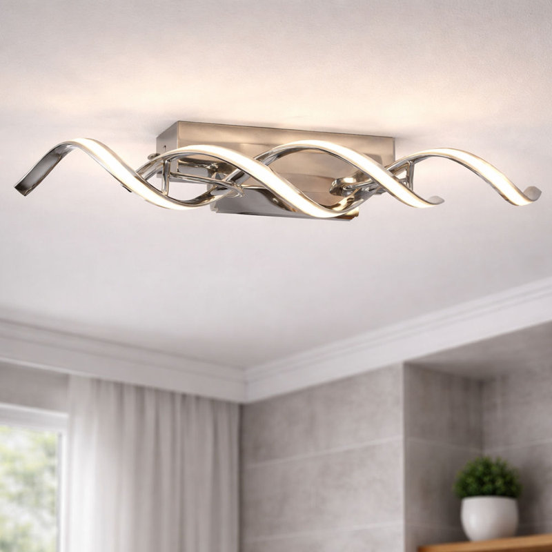 Halcombe Chrome LED Armed Sconce